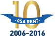 Osa Rent Logo 10 Anni